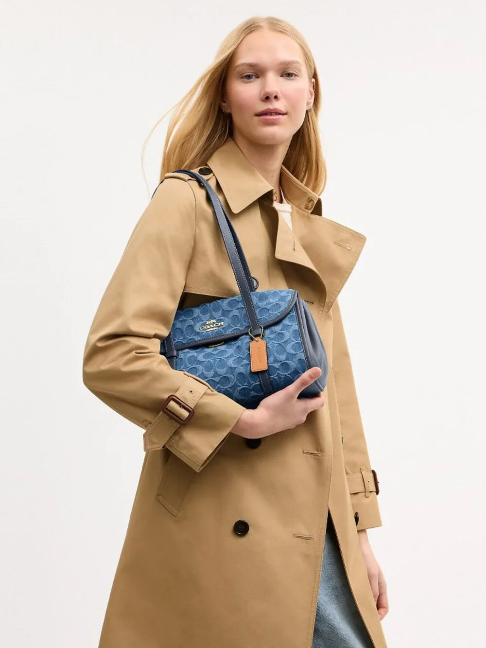 Coach Outlet Bridget Flap Shoulder Bag In Signature Denim